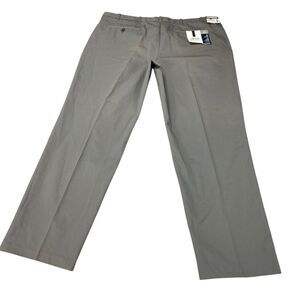 Izod Performance Stretch Chino Pants Mens 42x32 Grey Non Iron
